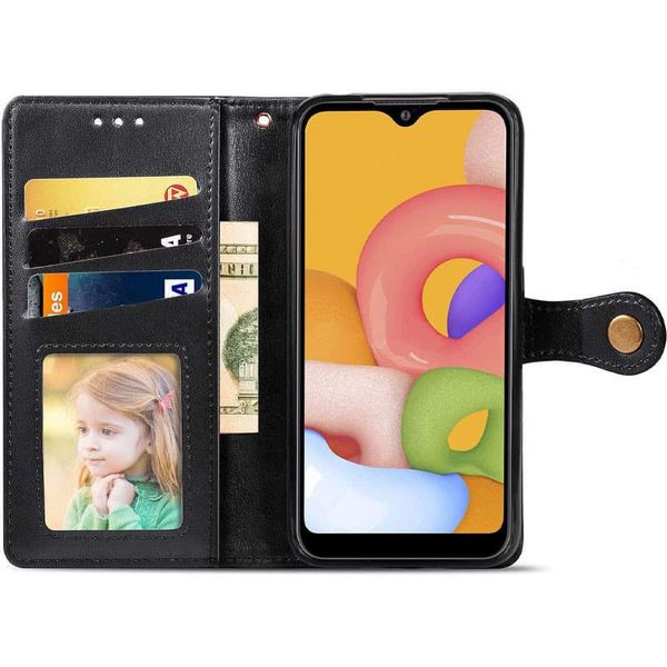 Шкіряний чохол книжка GETMAN Gallant (PU) для Realme C11 (2021) Чорний (203743) 203743 фото