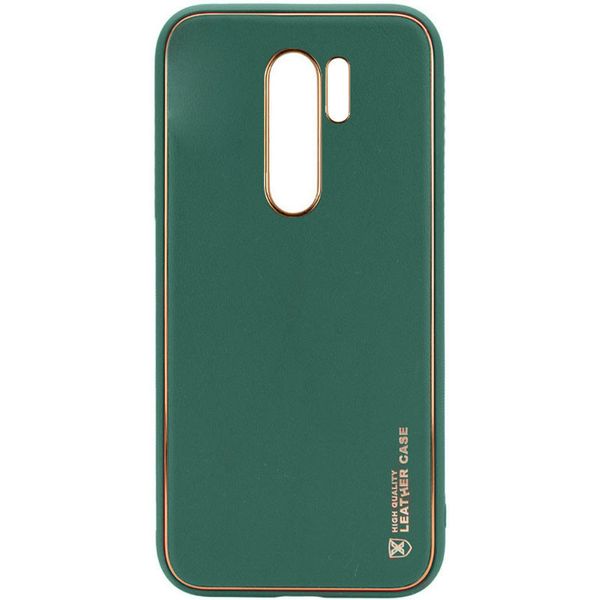 Кожаный чехол Xshield для Xiaomi Redmi Note 8 Pro Зеленый / Army green (261845) 261845 фото