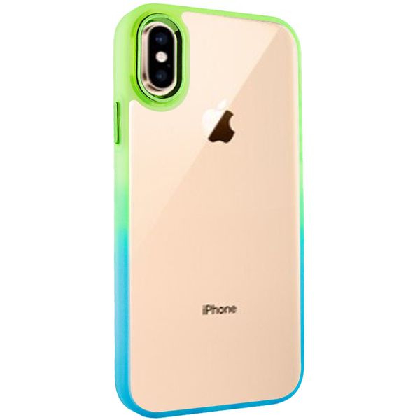 Чохол TPU+PC Fresh sip series для Apple iPhone XS Max (6.5") Бірюзовий / лимонний (217854) 217854 фото