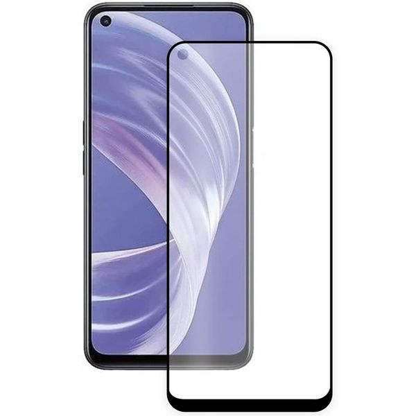 Захисне скло 2.5D CP+ (full glue) для Oppo A74 4G Чорний (208357) 208357 фото