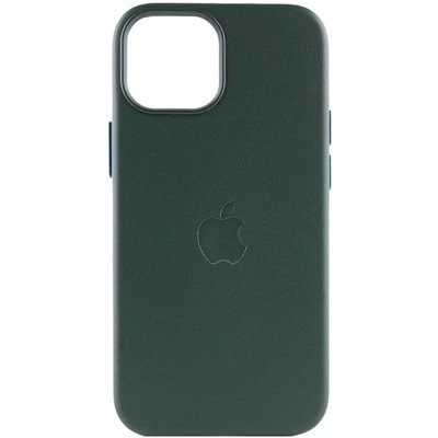 Шкіряний чохол Leather Case (AAA) with MagSafe для Apple iPhone 14 Plus (6.7") Green (247156) 247156 фото