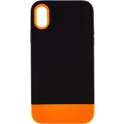 Чохол TPU+PC Bichromatic для Apple iPhone X (5.8") Black / Orange (214056) 214056 фото