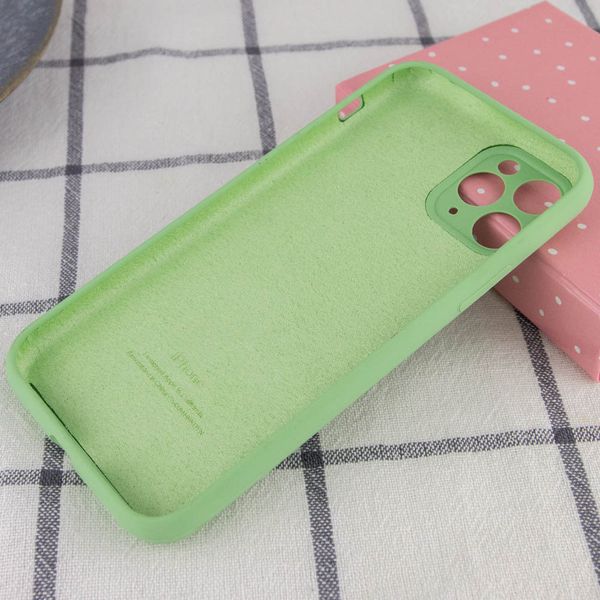 Чехол Silicone Case Full Camera Protective (AA) для Apple iPhone 12 Pro Max (6.7") Мятный / Mint / PVH (286353) 286353 фото