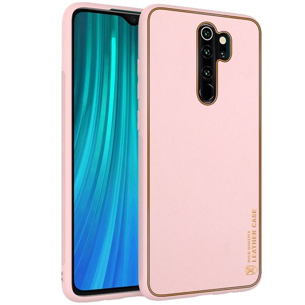 Шкіряний чохол Xshield для Xiaomi Redmi Note 8 Pro Рожевий / Pink (261851) 261851 фото