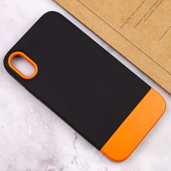 Чохол TPU+PC Bichromatic для Apple iPhone X (5.8") Black / Orange (214056) 214056 фото