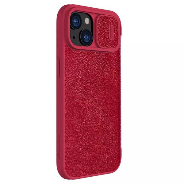 Шкіряний чохол (книжка) Nillkin Qin Pro Camshield для Apple iPhone 15 Plus (6.7") Червоний (267158) 267158 фото