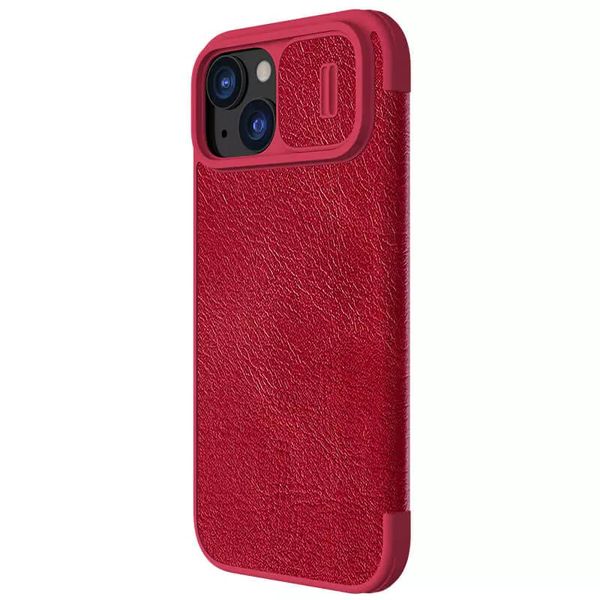 Шкіряний чохол (книжка) Nillkin Qin Pro Camshield для Apple iPhone 15 Plus (6.7") Червоний (267158) 267158 фото