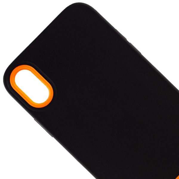 Чохол TPU+PC Bichromatic для Apple iPhone X (5.8") Black / Orange (214056) 214056 фото