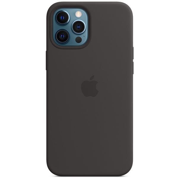 Чехол Silicone case (AAA) full with Magsafe and Animation для Apple iPhone 12 Pro / 12 (6.1") Черный / Black (165050) 165050 фото