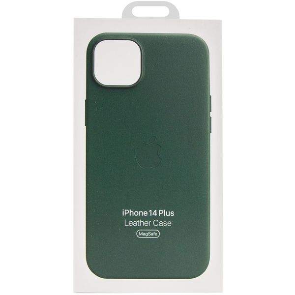 Шкіряний чохол Leather Case (AAA) with MagSafe для Apple iPhone 14 Plus (6.7") Green (247156) 247156 фото