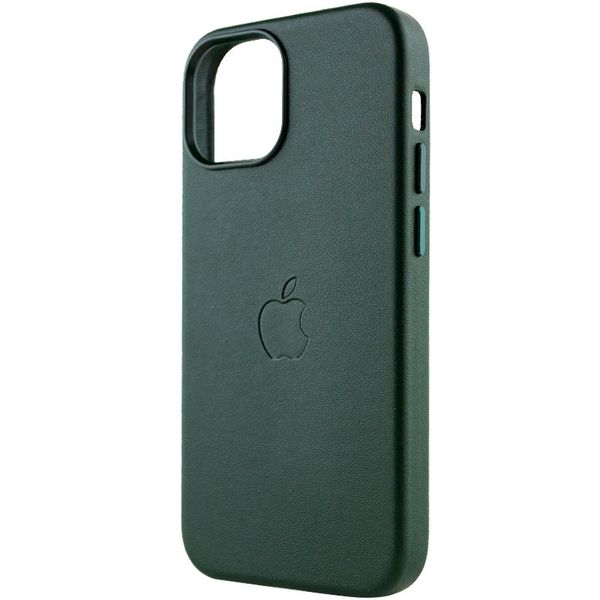 Шкіряний чохол Leather Case (AAA) with MagSafe для Apple iPhone 14 Plus (6.7") Green (247156) 247156 фото