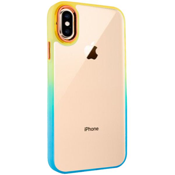 Чохол TPU+PC Fresh sip series для Apple iPhone XS Max (6.5") Бірюзовий / помаранчевий (217855) 217855 фото