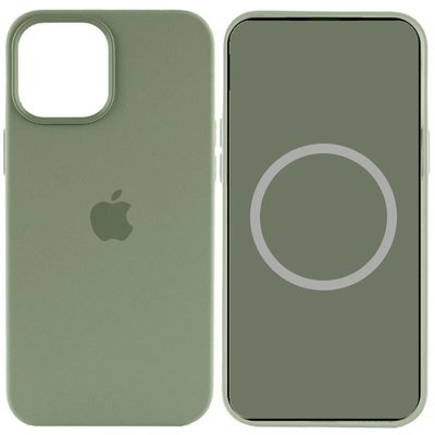 Чохол Silicone case (AAA) full with Magsafe для Apple iPhone 15 Pro (6.1") Зелений / Cypress (265981) 265981 фото