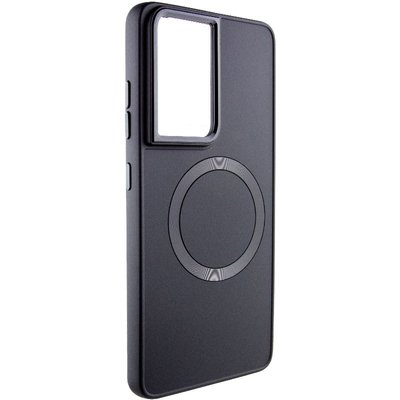 TPU чохол Bonbon Metal Style with MagSafe для Samsung Galaxy S21 Ultra Чорний / Black (258585) 258585 фото