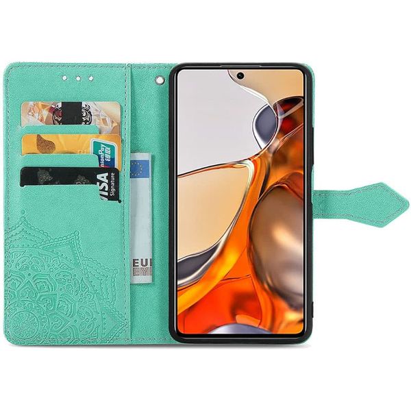 Шкіряний чохол (книжка) Art Case з візитницею для Xiaomi Redmi 10A Бірюзовий (217076) 217076 фото