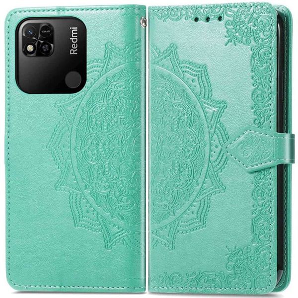 Шкіряний чохол (книжка) Art Case з візитницею для Xiaomi Redmi 10A Бірюзовий (217076) 217076 фото