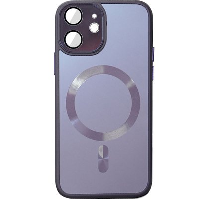 Чохол TPU+Glass Sapphire Midnight with MagSafe для Apple iPhone 12 Фіолетовий / Deep Purple (257071) 257071 фото