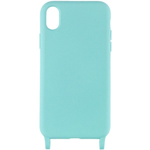 Чохол Cord case з довгим кольоровим ремінцем для Apple iPhone XR (6.1") Бірюзовий / Marine Green (220563) 220563 фото