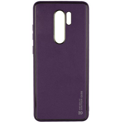 Шкіряний чохол Xshield для Xiaomi Redmi Note 8 Pro Фіолетовий / Dark Purple (261855) 261855 фото