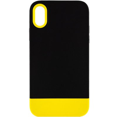 Чохол TPU+PC Bichromatic для Apple iPhone X (5.8") Black / Yellow (214058) 214058 фото