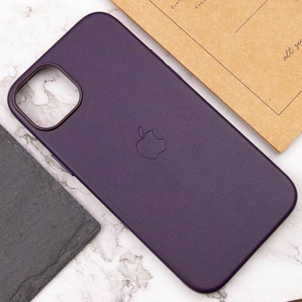 Шкіряний чохол Leather Case (AAA) with MagSafe для Apple iPhone 14 Plus (6.7") Violet (247161) 247161 фото