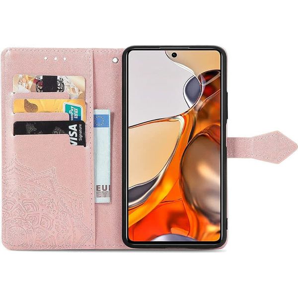 Шкіряний чохол (книжка) Art Case з візитницею для Xiaomi Redmi 10A Рожевий (217077) 217077 фото