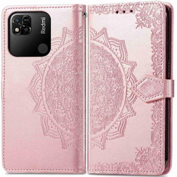 Шкіряний чохол (книжка) Art Case з візитницею для Xiaomi Redmi 10A Рожевий (217077) 217077 фото