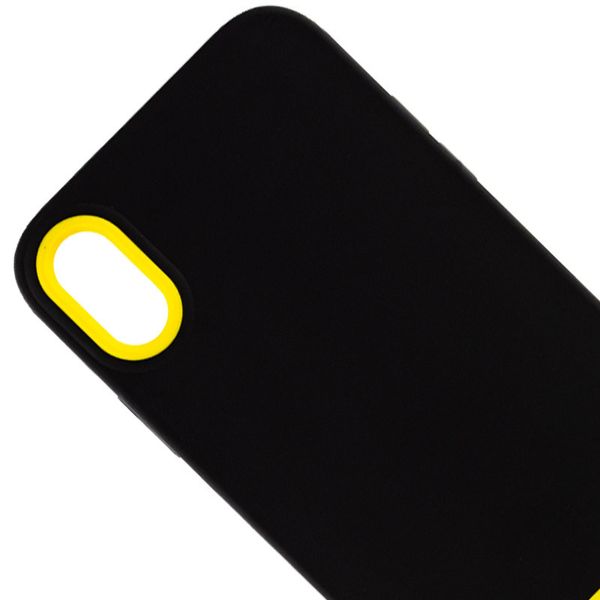 Чохол TPU+PC Bichromatic для Apple iPhone X (5.8") Black / Yellow (214058) 214058 фото