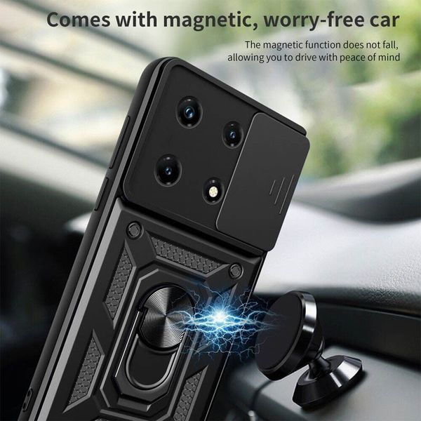 Ударостійкий чохол Camshield Serge Ring for Magnet для Xiaomi 13 Pro Чорний (254712) 254712 фото