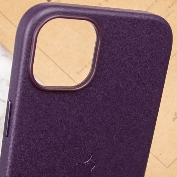 Шкіряний чохол Leather Case (AAA) with MagSafe для Apple iPhone 14 Plus (6.7") Violet (247161) 247161 фото