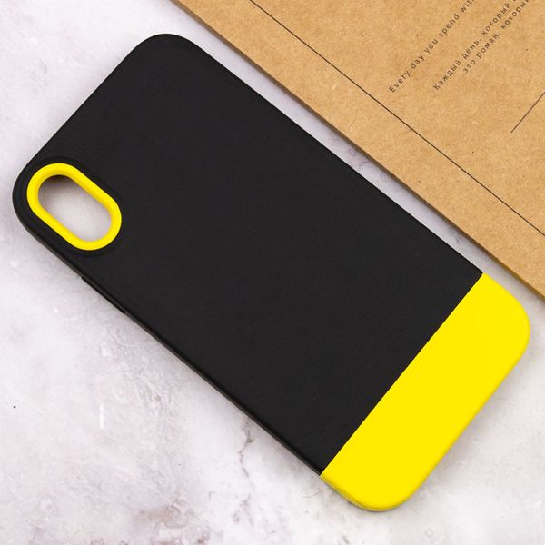 Чохол TPU+PC Bichromatic для Apple iPhone X (5.8") Black / Yellow (214058) 214058 фото