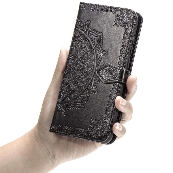 Шкіряний чохол (книжка) Art Case з візитницею для Realme 5 Чорний (133514) 133514 фото