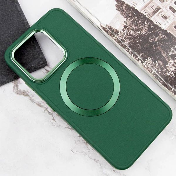 TPU чохол Bonbon Metal Style with MagSafe для Xiaomi Redmi Note 13 Pro+ Зелений / Pine green (280460) 280460 фото