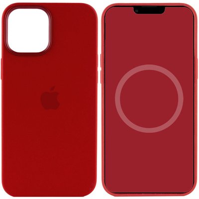 Чохол Silicone case (AAA) full with Magsafe для Apple iPhone 15 Pro (6.1") Червоний / Guava (265983) 265983 фото