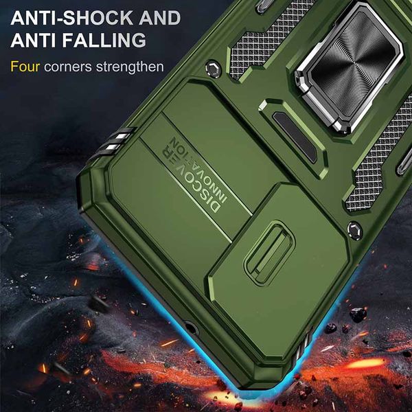 Удароміцний чохол Camshield Army Ring для Samsung Galaxy S20 FE Оливковий / Army Green (259982) 259982 фото