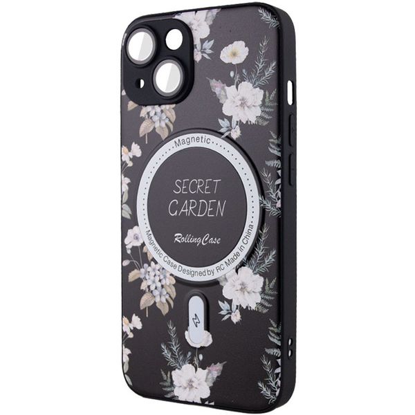 TPU+PC чохол Secret Garden with MagSafe для Apple iPhone 15 (6.1") Black (267456) 267456 фото