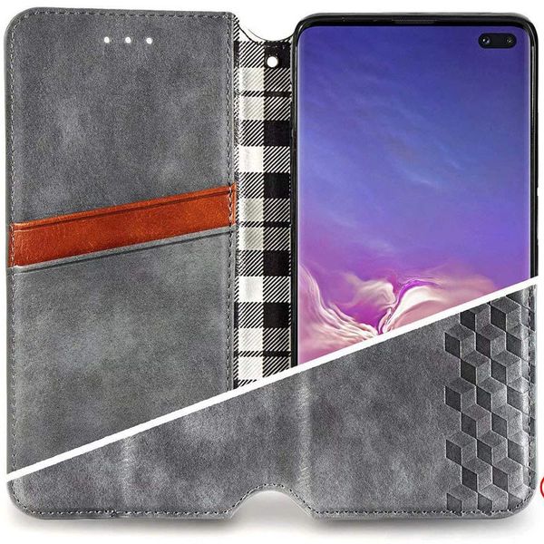 Шкіряний чохол книжка GETMAN Cubic (PU) для Oppo A73 Сірий (155644) 155644 фото