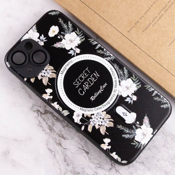 TPU+PC чохол Secret Garden with MagSafe для Apple iPhone 15 (6.1") Black (267456) 267456 фото