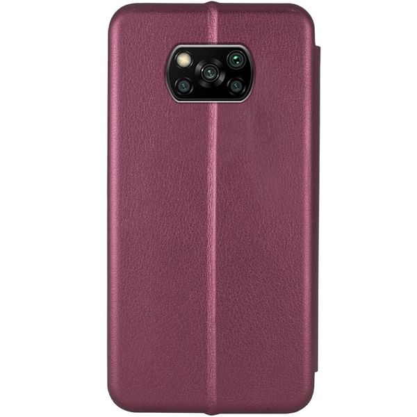 Шкіряний чохол (книжка) Classy для Xiaomi Poco X3 NFC Бордовий (154252) 154252 фото