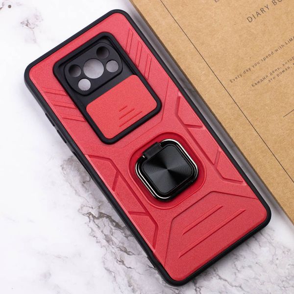 Удароміцний чохол Camshield Flash Ring для для Xiaomi Poco X3 Pro Red (217882) 217882 фото