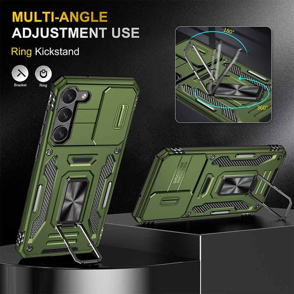 Удароміцний чохол Camshield Army Ring для Samsung Galaxy S20 FE Оливковий / Army Green (259982) 259982 фото