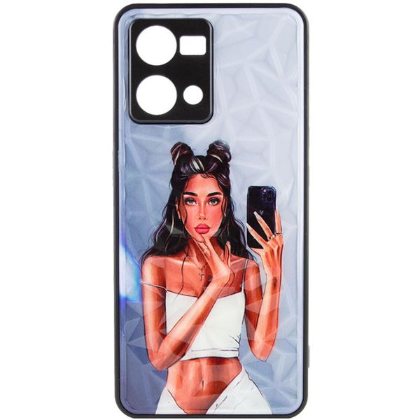 TPU+PC чохол Prisma Ladies для Oppo Reno 7 4G Black in White (245561) 245561 фото