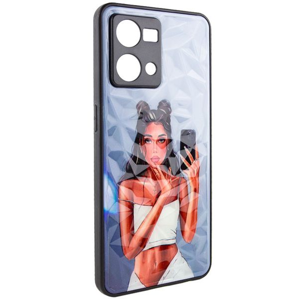 TPU+PC чохол Prisma Ladies для Oppo Reno 7 4G Black in White (245561) 245561 фото