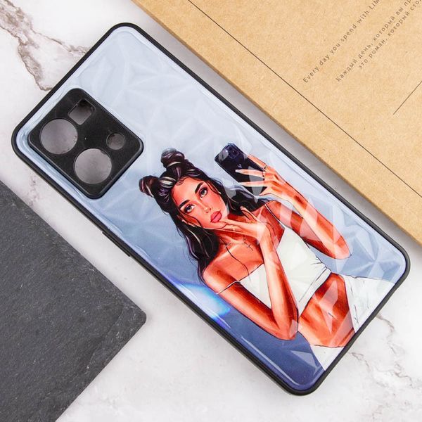 TPU+PC чохол Prisma Ladies для Oppo Reno 7 4G Black in White (245561) 245561 фото