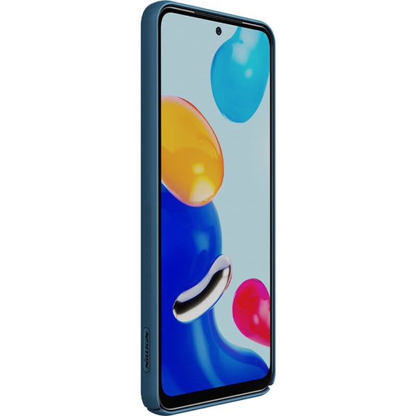 Карбонова накладка Nillkin Camshield (зі шторкою для камери) для Xiaomi Redmi Note 11S Синій / Blue (212289) 212289 фото