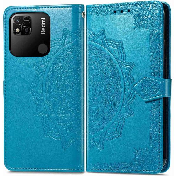 Шкіряний чохол (книжка) Art Case з візитницею для Xiaomi Redmi 10A Синій (217079) 217079 фото