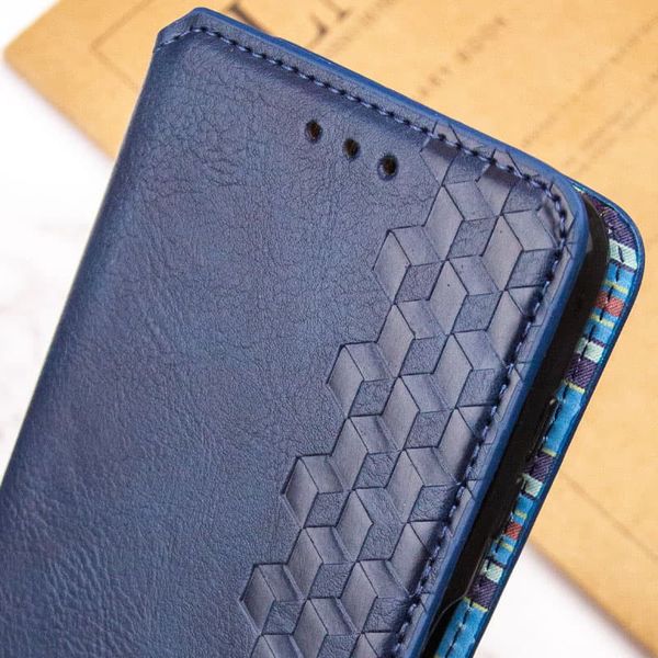 Шкіряний чохол книжка GETMAN Cubic (PU) для Google Pixel 6 Pro Синій (260274) 260274 фото