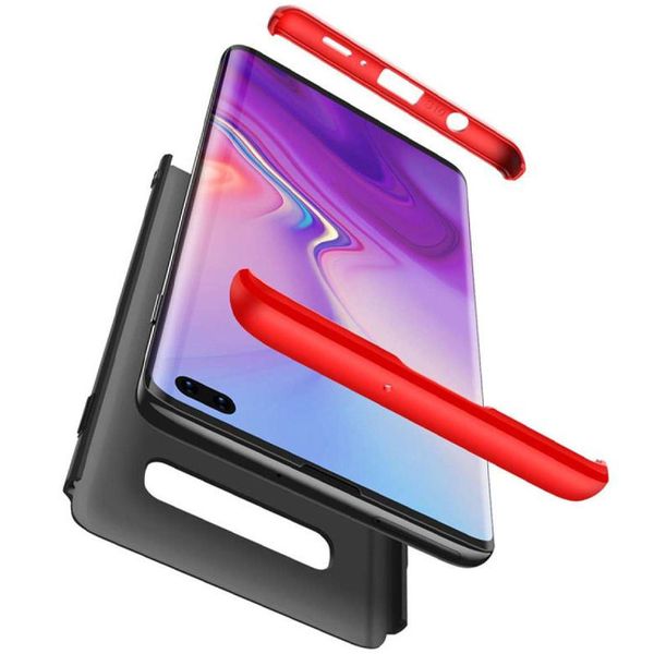 Пластикова накладка GKK LikGus 360 градусів (opp) для Samsung Galaxy S10+ Чорний / червоний (136261) 136261 фото