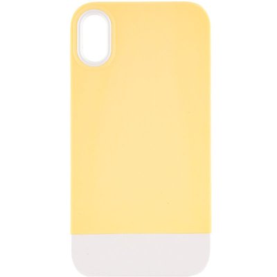 Чохол TPU+PC Bichromatic для Apple iPhone X (5.8") Creamy-yellow / White (214063) 214063 фото