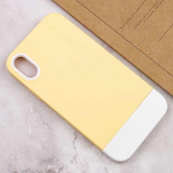 Чохол TPU+PC Bichromatic для Apple iPhone X (5.8") Creamy-yellow / White (214063) 214063 фото